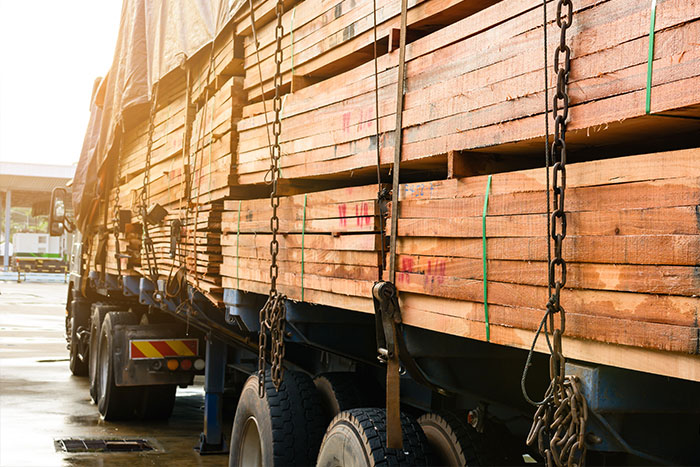 truck hauling lumber